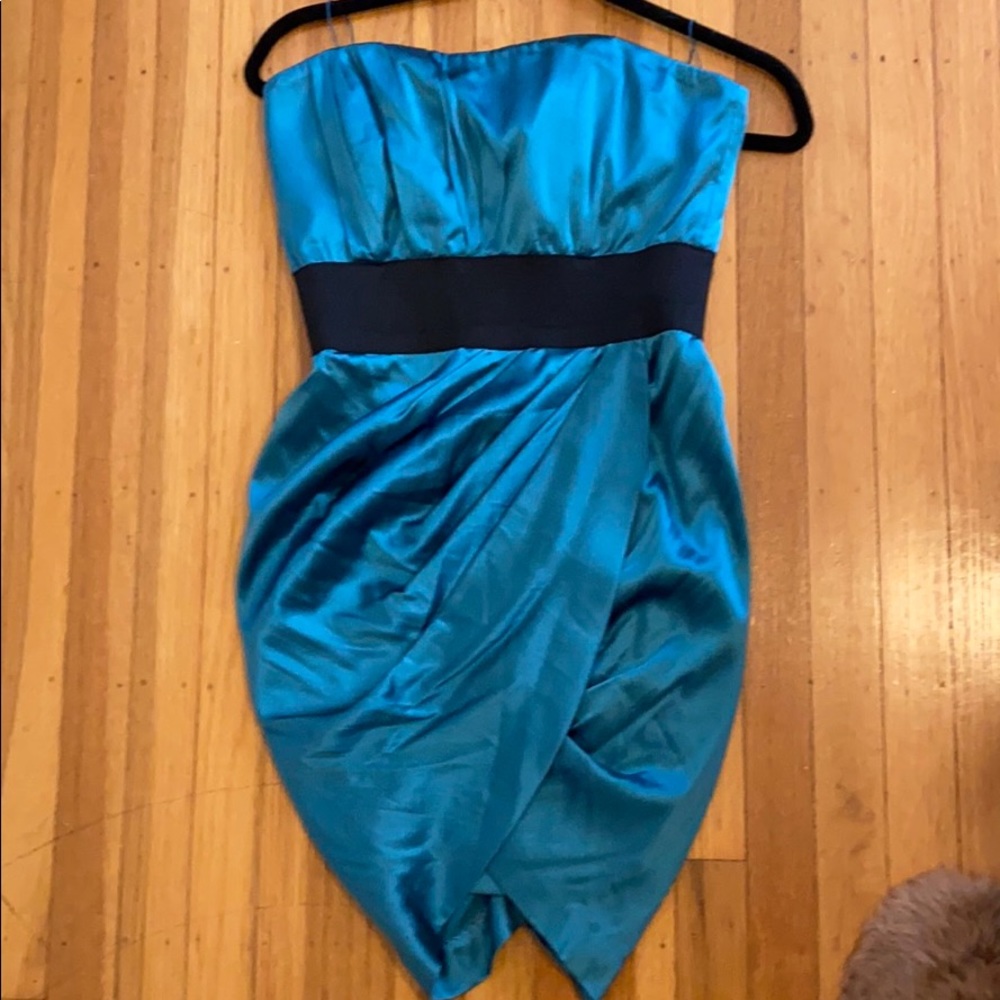 Pleated and ruched cocktail dress